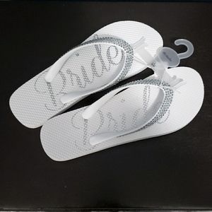 David's Bridal "Bride" Flip Flops NEW